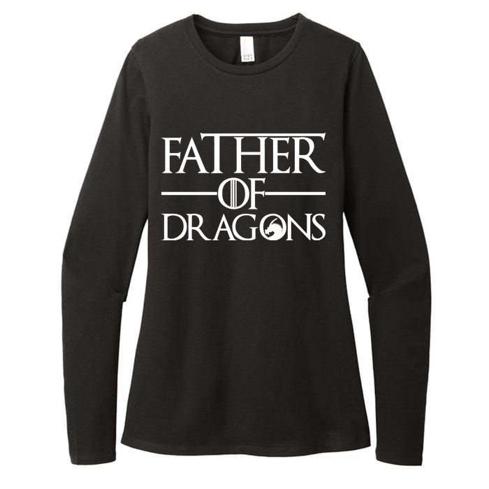 Father Of Dragons Funny Fathers Day Womens CVC Long Sleeve Shirt