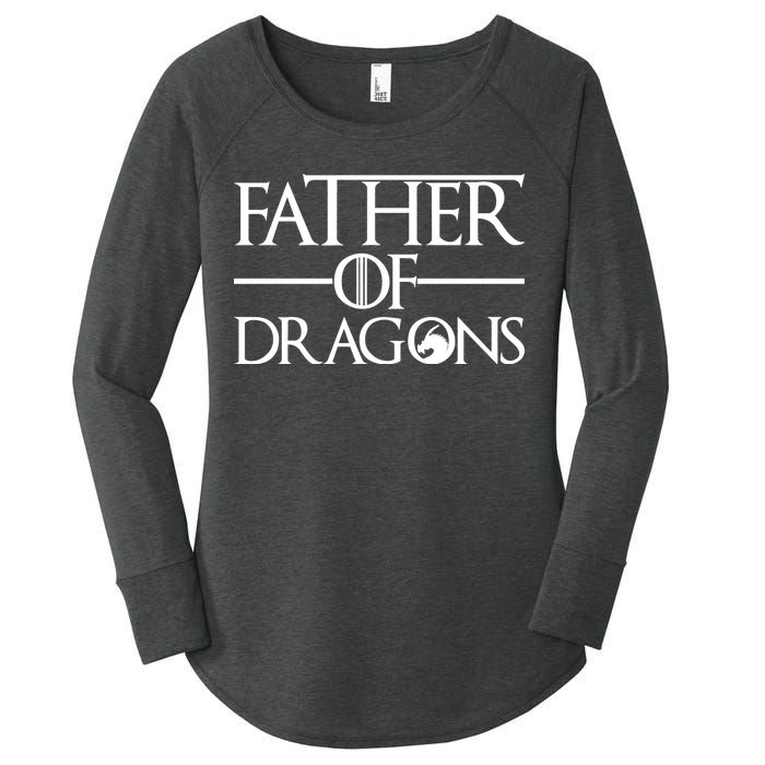 Father Of Dragons Funny Fathers Day Women's Perfect Tri Tunic Long Sleeve Shirt