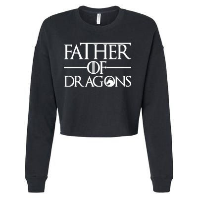 Father Of Dragons Funny Fathers Day Cropped Pullover Crew