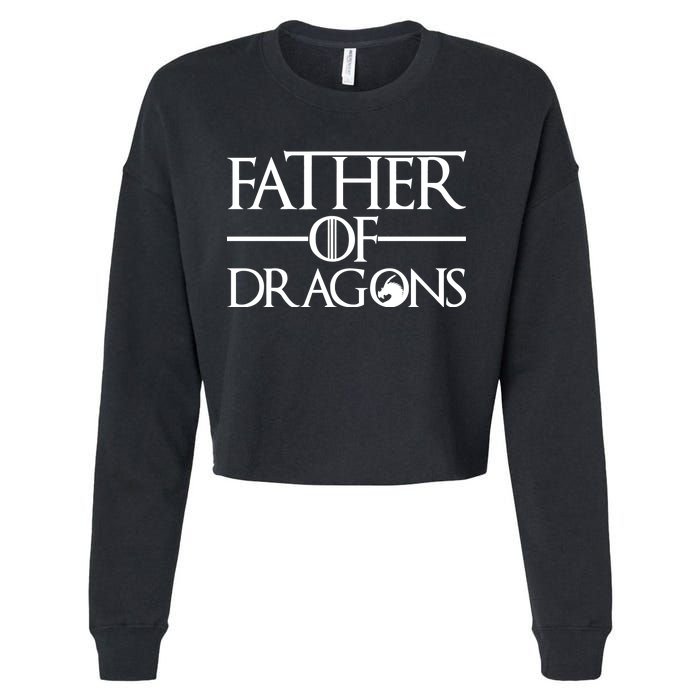 Father Of Dragons Funny Fathers Day Cropped Pullover Crew