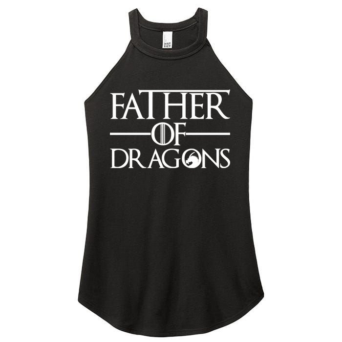 Father Of Dragons Funny Fathers Day Women's Perfect Tri Rocker Tank