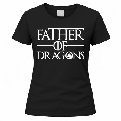 Father Of Dragons Funny Fathers Day Women's T-Shirt