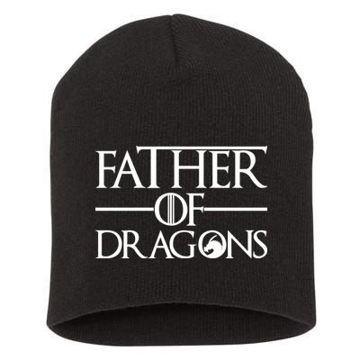 Father Of Dragons Funny Fathers Day Short Acrylic Beanie