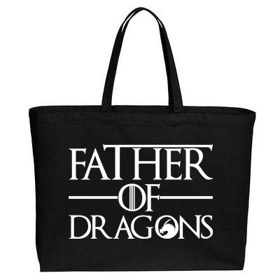 Father Of Dragons Funny Fathers Day Cotton Canvas Jumbo Tote