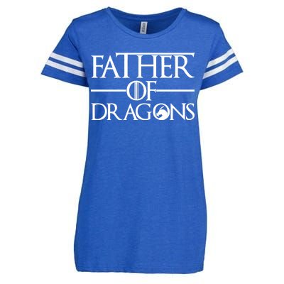 Father Of Dragons Funny Fathers Day Enza Ladies Jersey Football T-Shirt