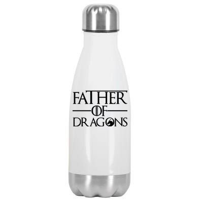 Father Of Dragons Funny Fathers Day Stainless Steel Insulated Water Bottle