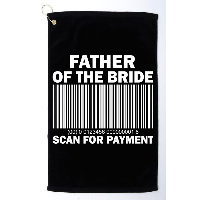 Father Of The Bride Scan For Payment Golf Towel