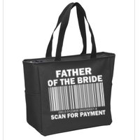 Father Of The Bride Scan For Payment Zip Tote Bag