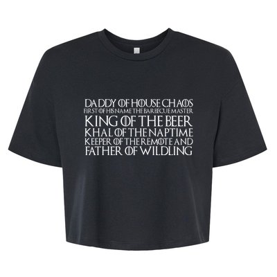 Father Of Wildling Daddy Of House Chaos Bella+Canvas Jersey Crop Tee