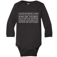 Father Of Wildling Daddy Of House Chaos Baby Long Sleeve Bodysuit