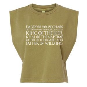 Father Of Wildling Daddy Of House Chaos Garment-Dyed Women's Muscle Tee