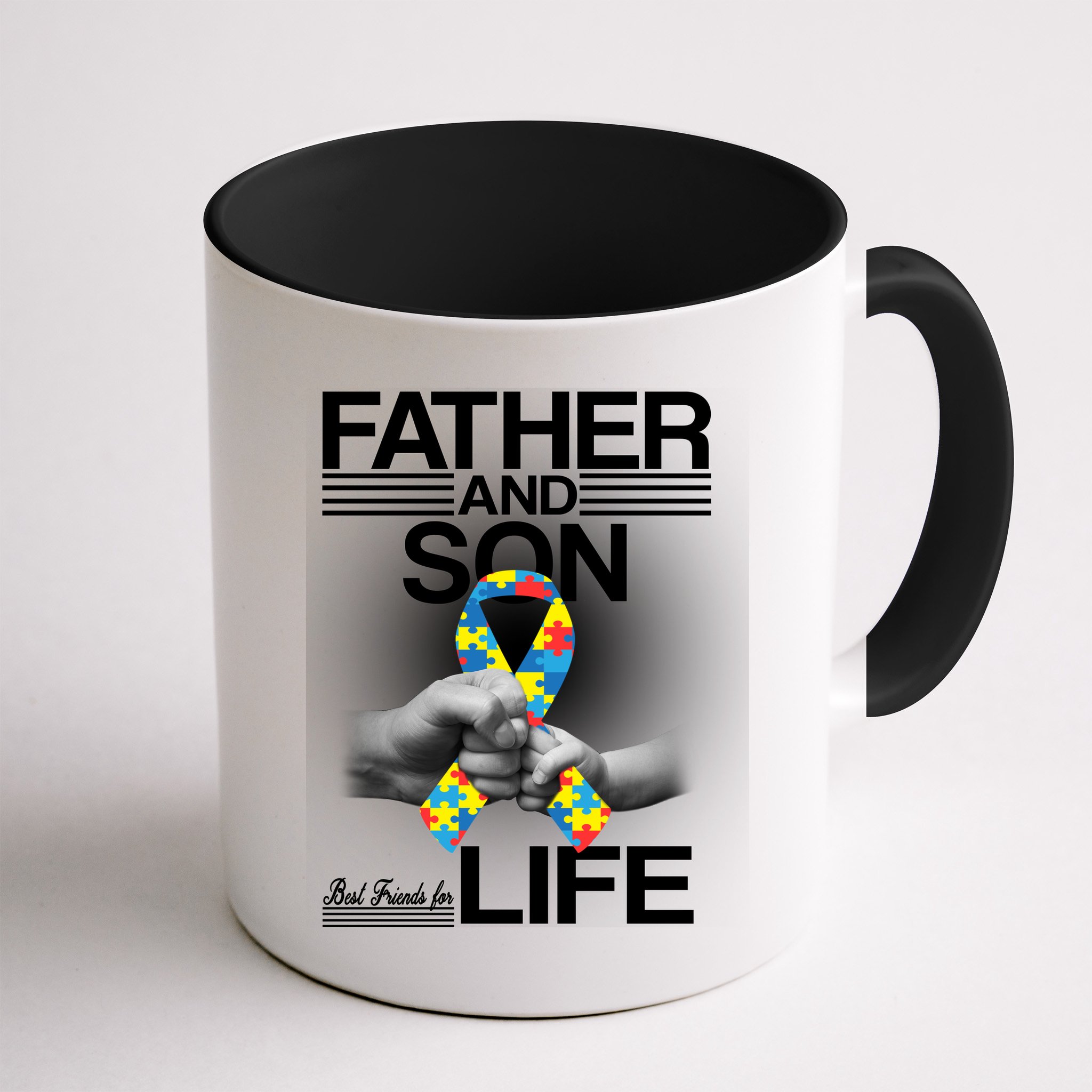 Father Son Best Friends For Life Autism Awareness Mug