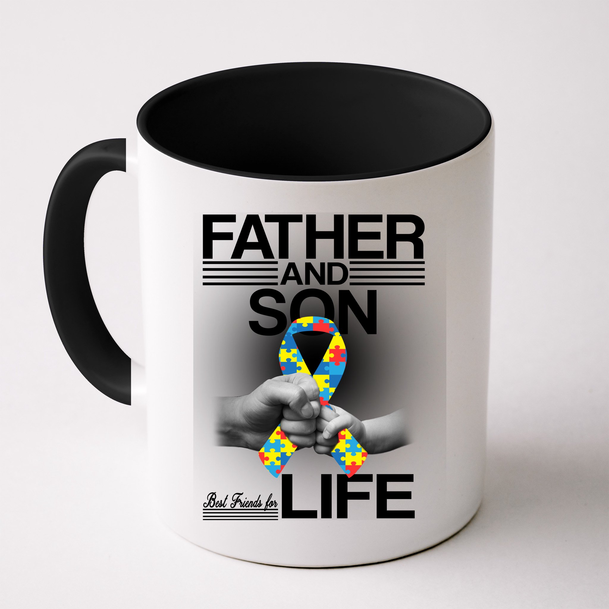 Father Son Best Friends For Life Autism Awareness Mug