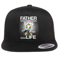 Father Son Best Friends For Life Autism Awareness Flatbill Hat