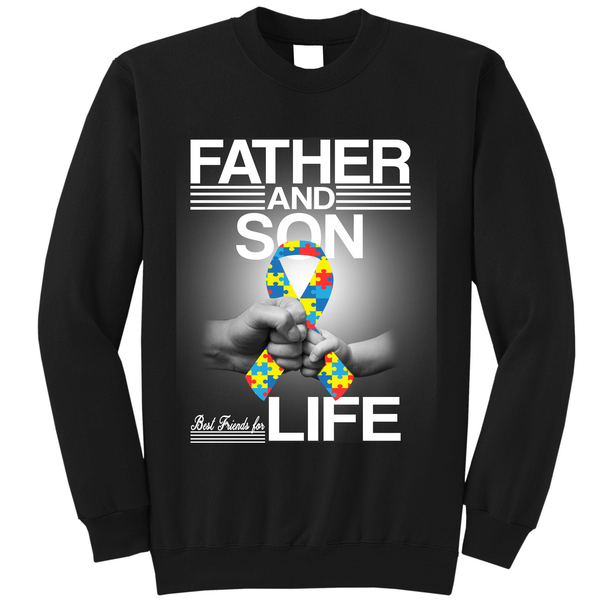 Father Son Best Friends For Life Autism Awareness Tall Sweatshirt