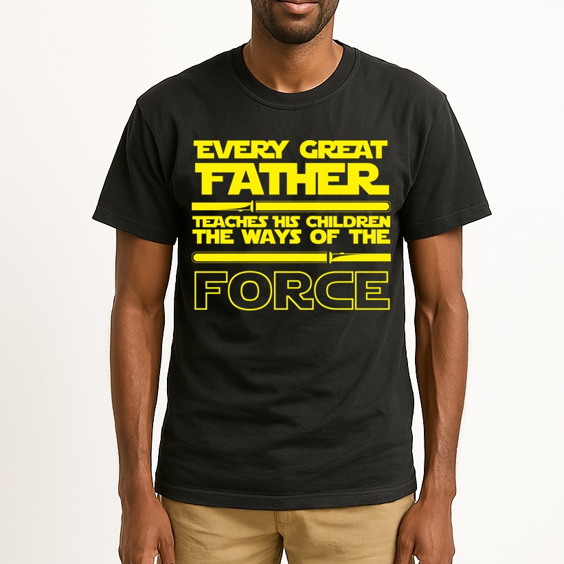  Father Teaches The Ways Of The Force Tall T-Shirt