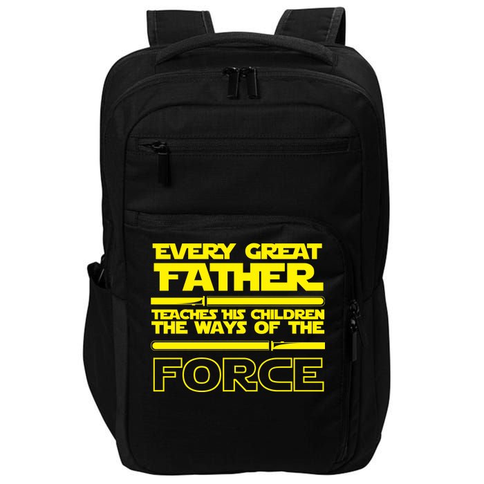  Father Teaches The Ways Of The Force Impact Tech Backpack