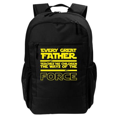  Father Teaches The Ways Of The Force Daily Commute Backpack