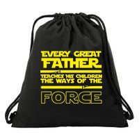  Father Teaches The Ways Of The Force Drawstring Bag