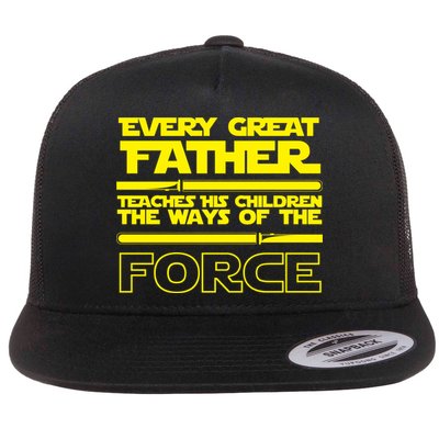  Father Teaches The Ways Of The Force Flatbill Hat
