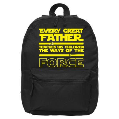  Father Teaches The Ways Of The Force 16 in Basic Backpack