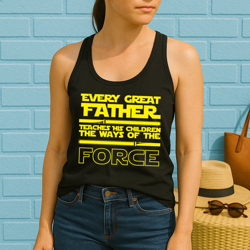  Father Teaches The Ways Of The Force Womens Tank Top