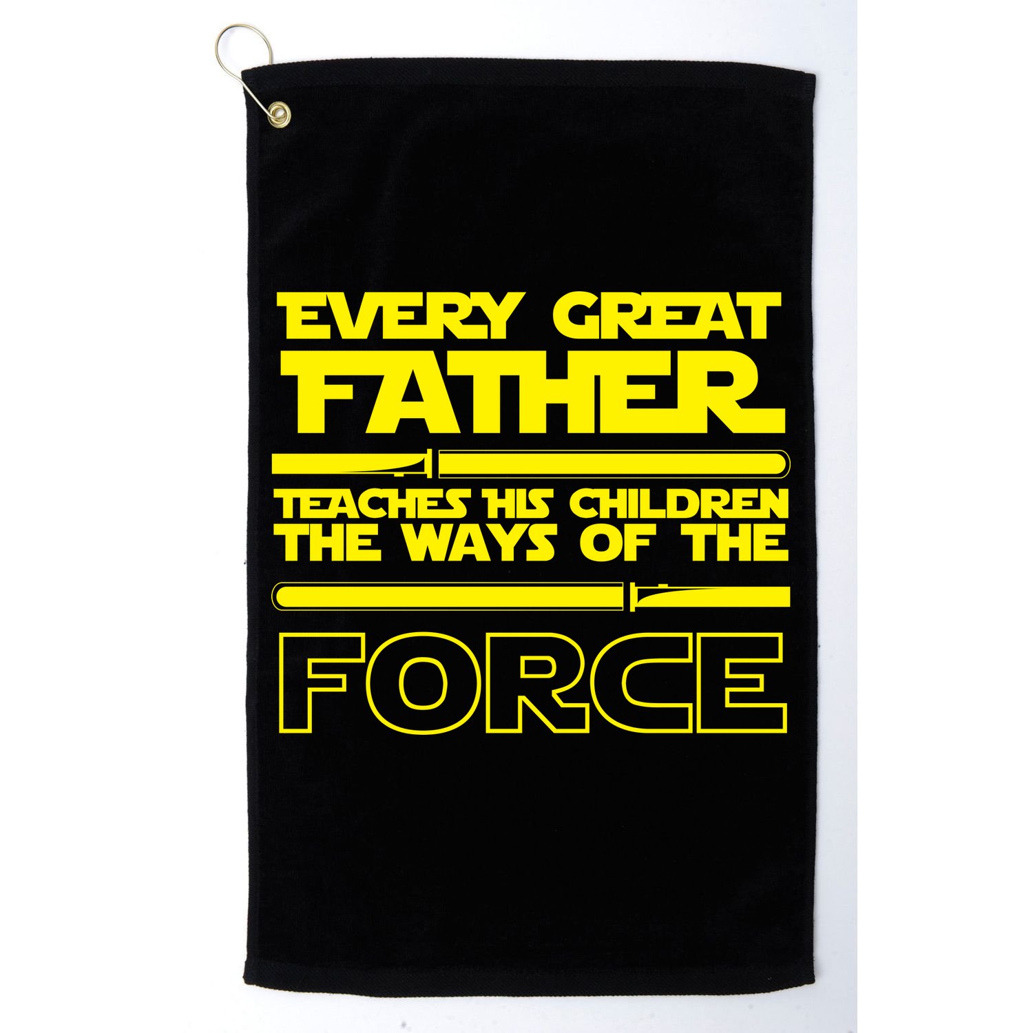  Father Teaches The Ways Of The Force Golf Towel