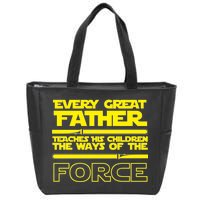  Father Teaches The Ways Of The Force Zip Tote Bag