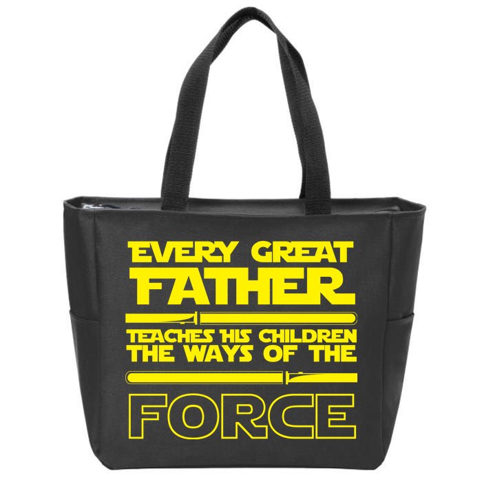  Father Teaches The Ways Of The Force Zip Tote Bag