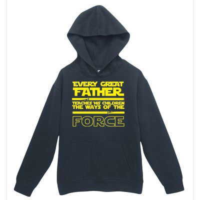  Father Teaches The Ways Of The Force Urban Pullover Hoodie