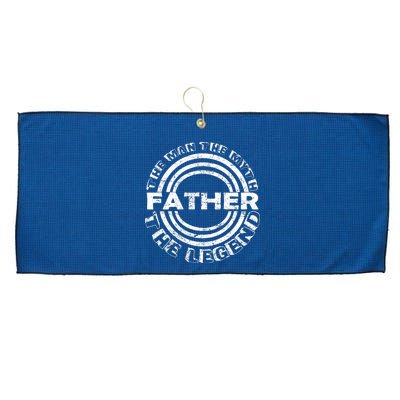 Father The Man The Myth The Legend Large Microfiber Waffle Golf Towel