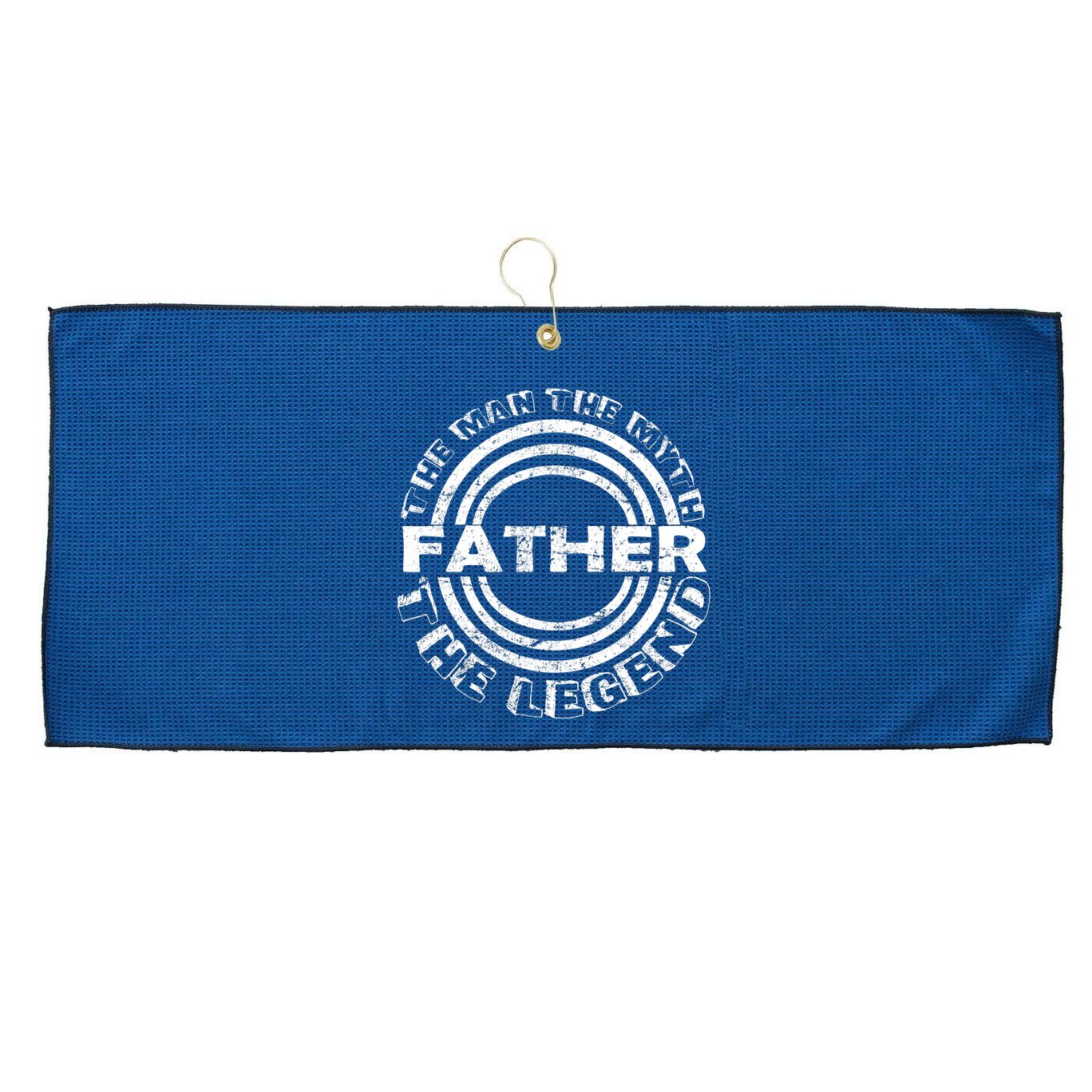 Father The Man The Myth The Legend Large Microfiber Waffle Golf Towel