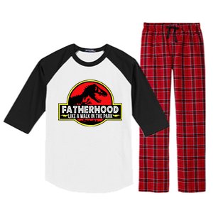 Fatherhood Like A Walk In The Park Raglan Sleeve Pajama Set