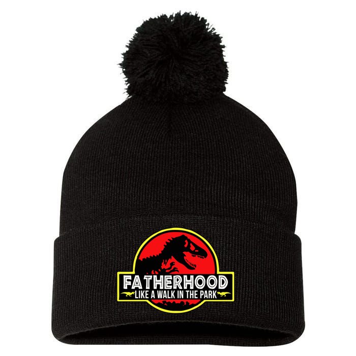 Fatherhood Like A Walk In The Park Pom Pom 12in Knit Beanie