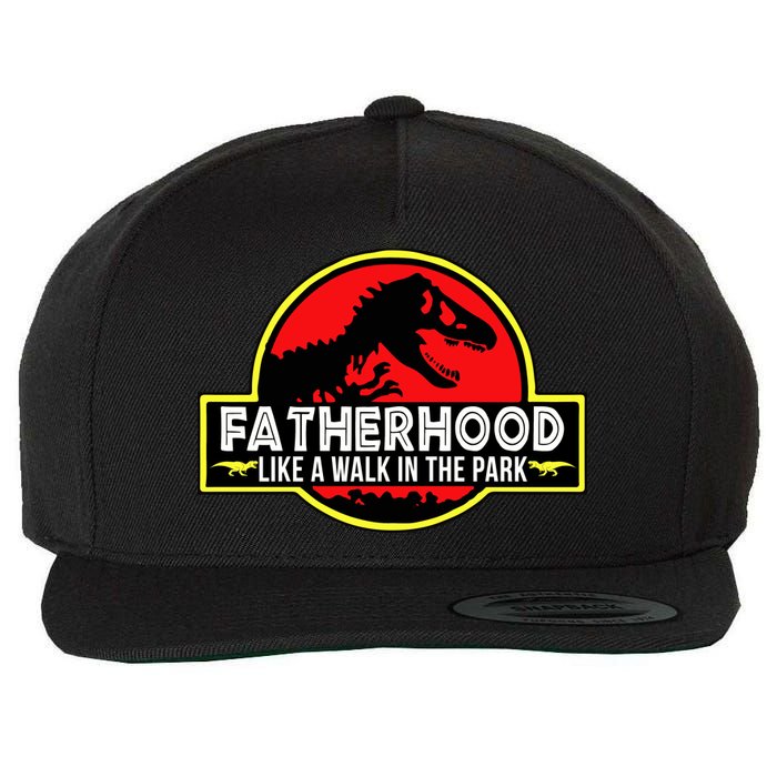 Fatherhood Like A Walk In The Park Wool Snapback Cap