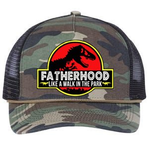 Fatherhood Like A Walk In The Park Retro Rope Trucker Hat Cap