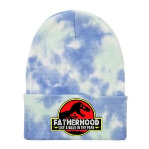 Fatherhood Like A Walk In The Park Tie Dye 12in Knit Beanie