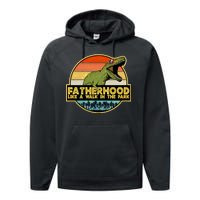 Fatherhood Like a Walk In The Park Fathers Day Performance Fleece Hoodie