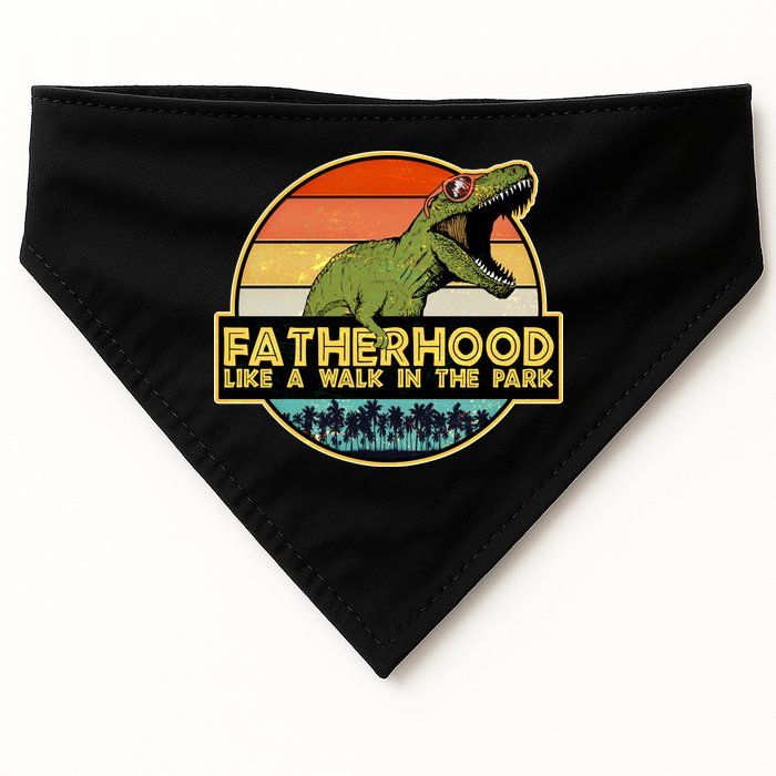 Fatherhood Like a Walk In The Park Fathers Day USA-Made Doggie Bandana