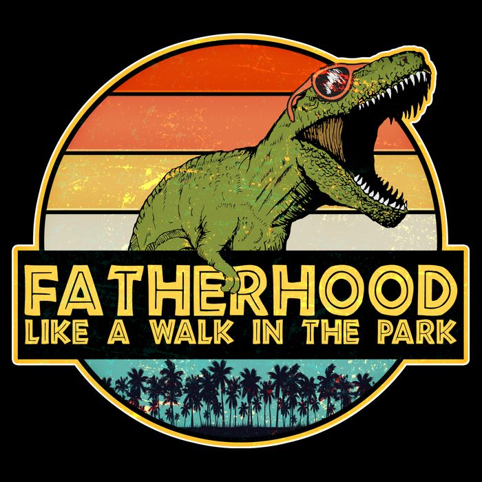 Fatherhood Like a Walk In The Park Fathers Day USA-Made Doggie Bandana
