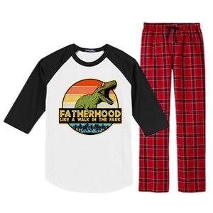 Fatherhood Like a Walk In The Park Fathers Day Raglan Sleeve Pajama Set