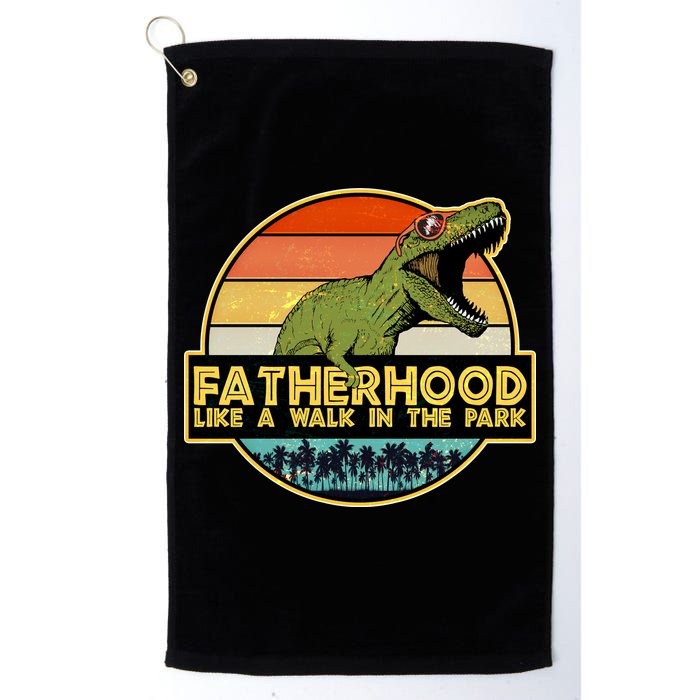 Fatherhood Like a Walk In The Park Fathers Day Golf Towel