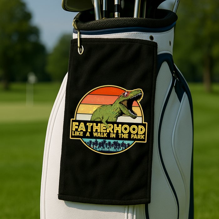 Fatherhood Like a Walk In The Park Fathers Day Golf Towel