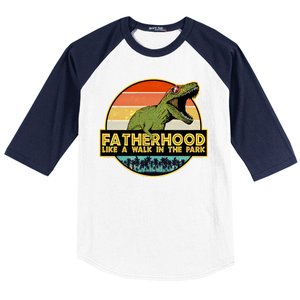 Fatherhood Like a Walk In The Park Fathers Day Baseball Sleeve Shirt