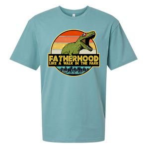 Fatherhood Like a Walk In The Park Fathers Day Sueded Cloud Jersey T-Shirt