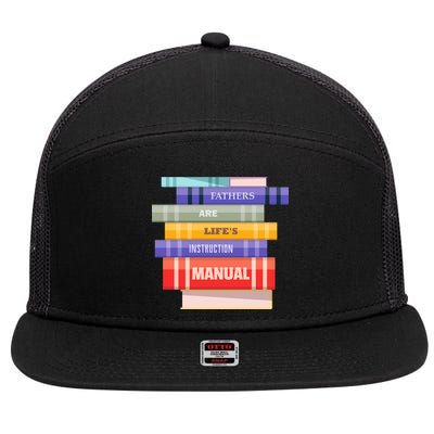Fathers Are Life's Manual 7 Panel Mesh Trucker Snapback Hat