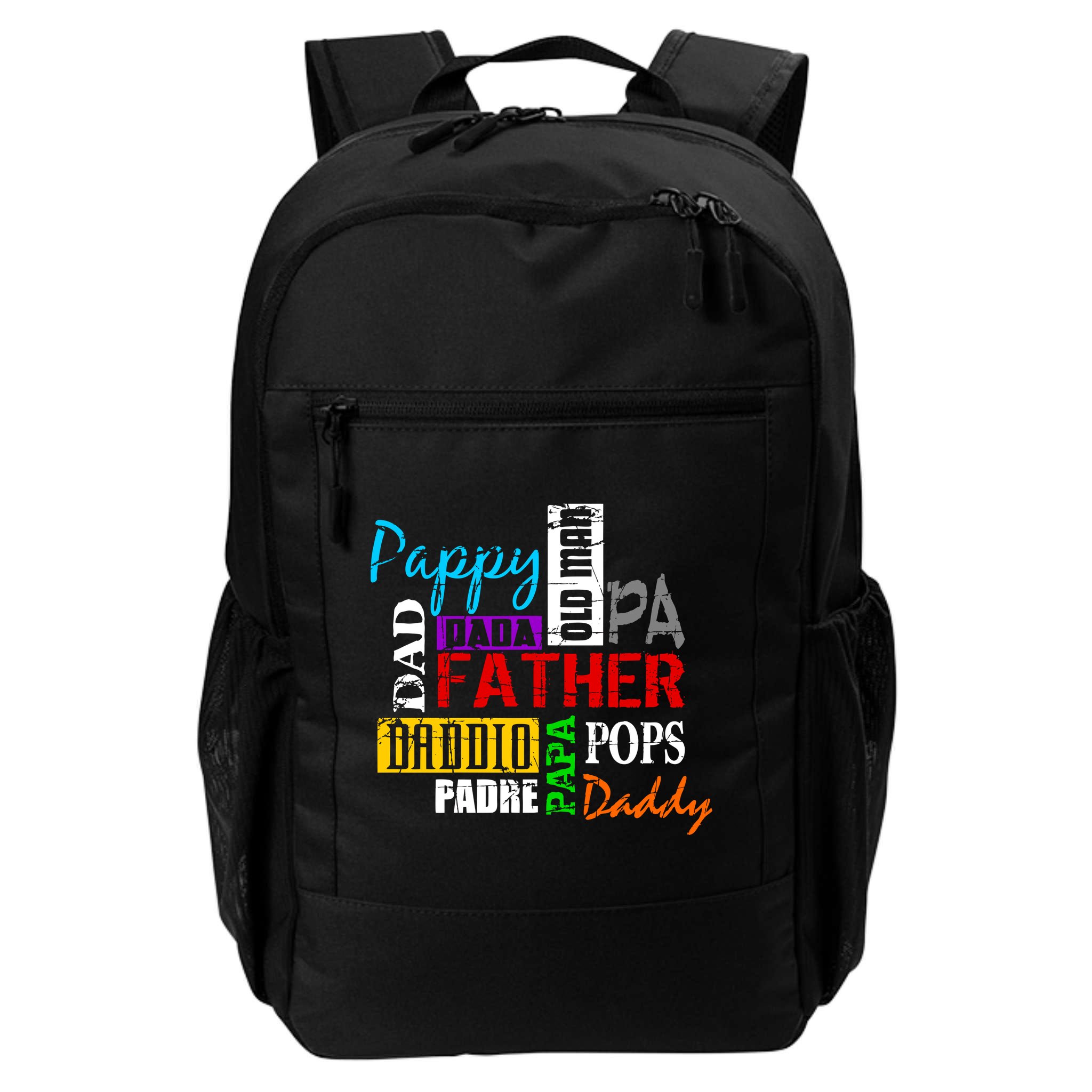 Father's Day Dad Daddy Papa Pops Names Backpack