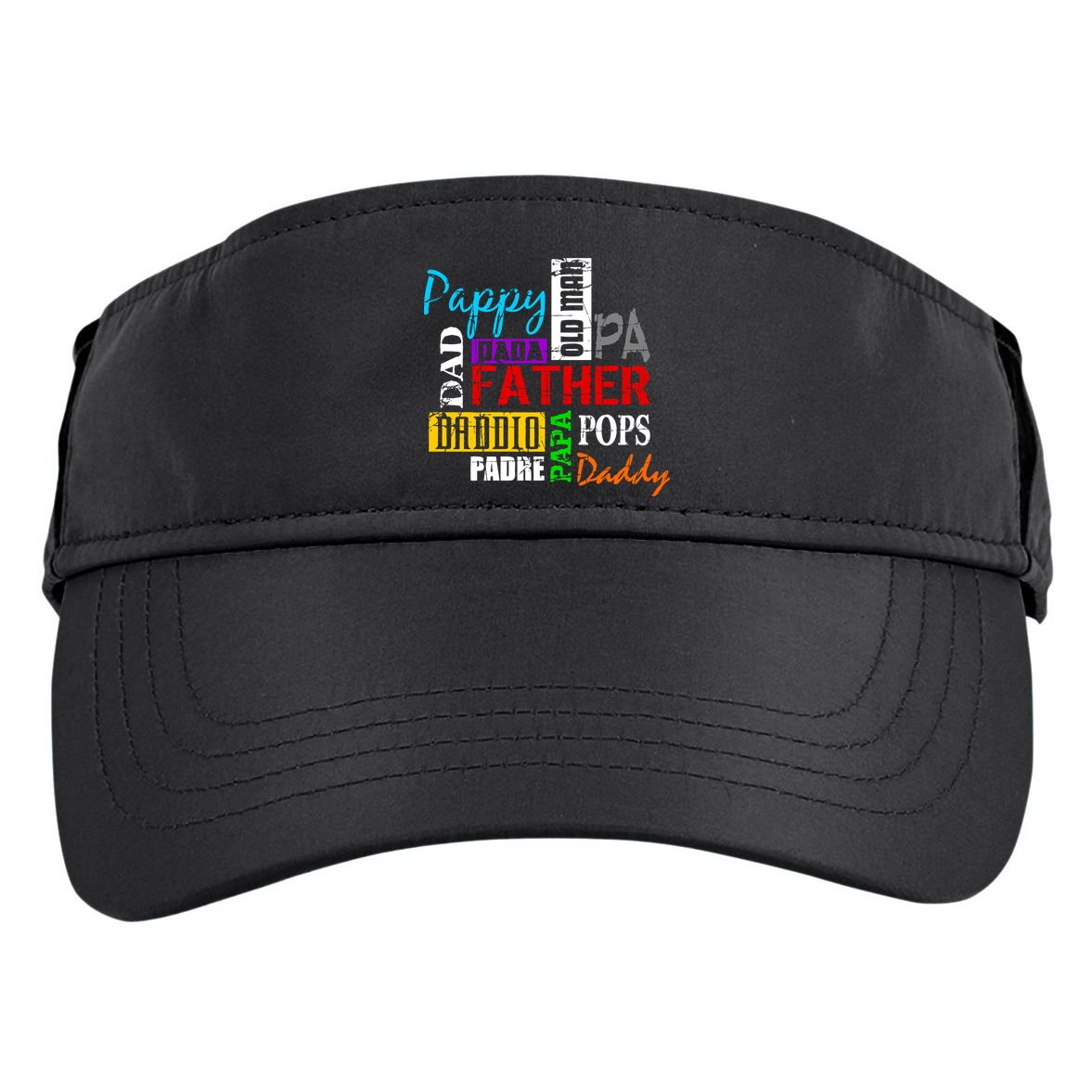 Father's Day Dad Daddy Papa Pops Names Adult Drive Performance Visor