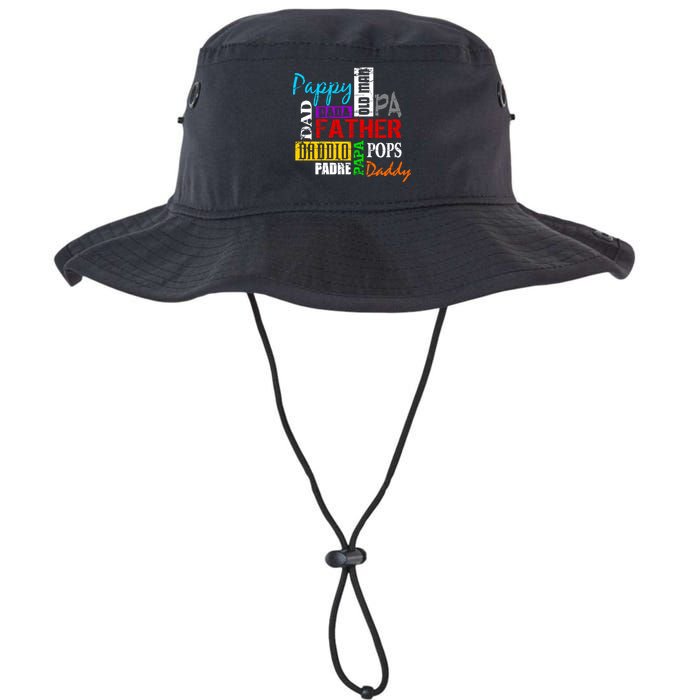 Father's Day Dad Daddy Papa Pops Names Bucket Hat