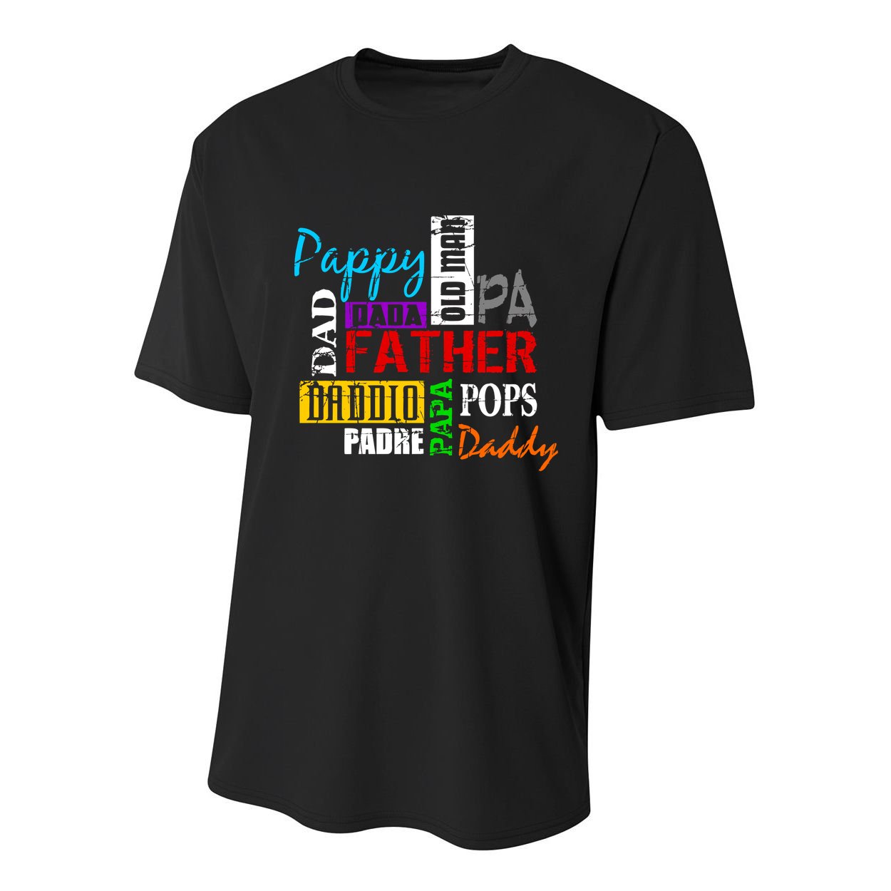 Father's Day Dad Daddy Papa Pops Names Youth Performance Sprint T-Shirt